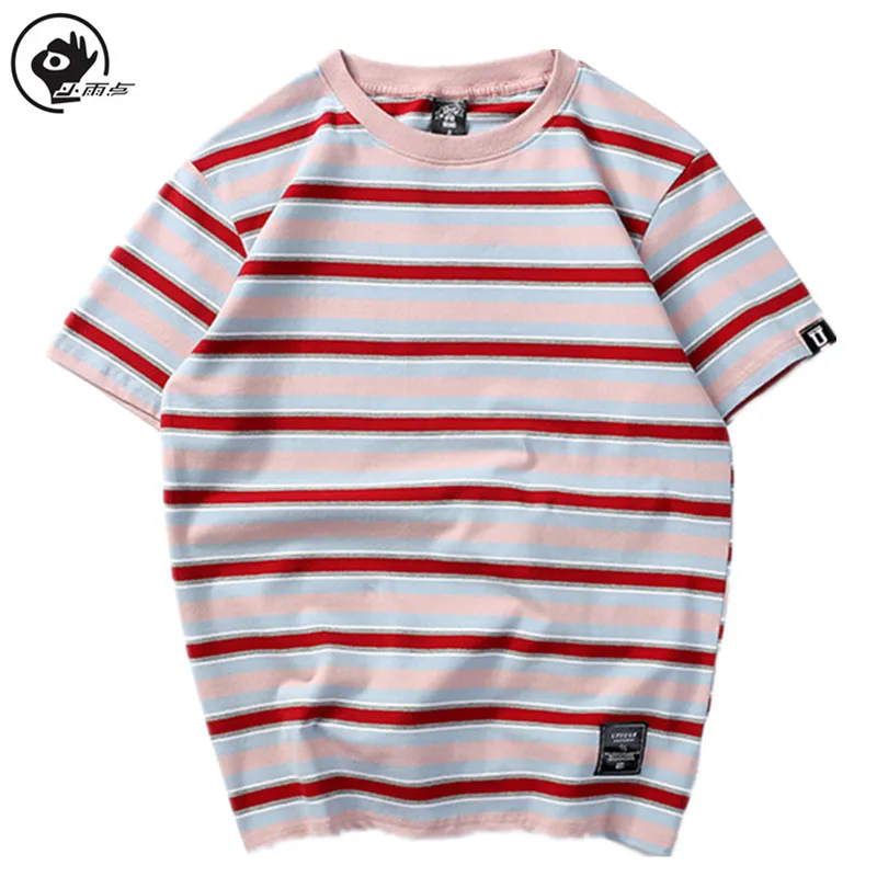 Little raindrop Men T-shirt Japan Style Striped Hit Color Male Short Sleeve O-neck Couple Loose Shirt For Men Tops Tees Brand
Little raindrop Men T-shirt Japan Style Striped Hit Color Male Short Sleeve O-neck Couple Loose Shirt For Men Tops Tees Brand
