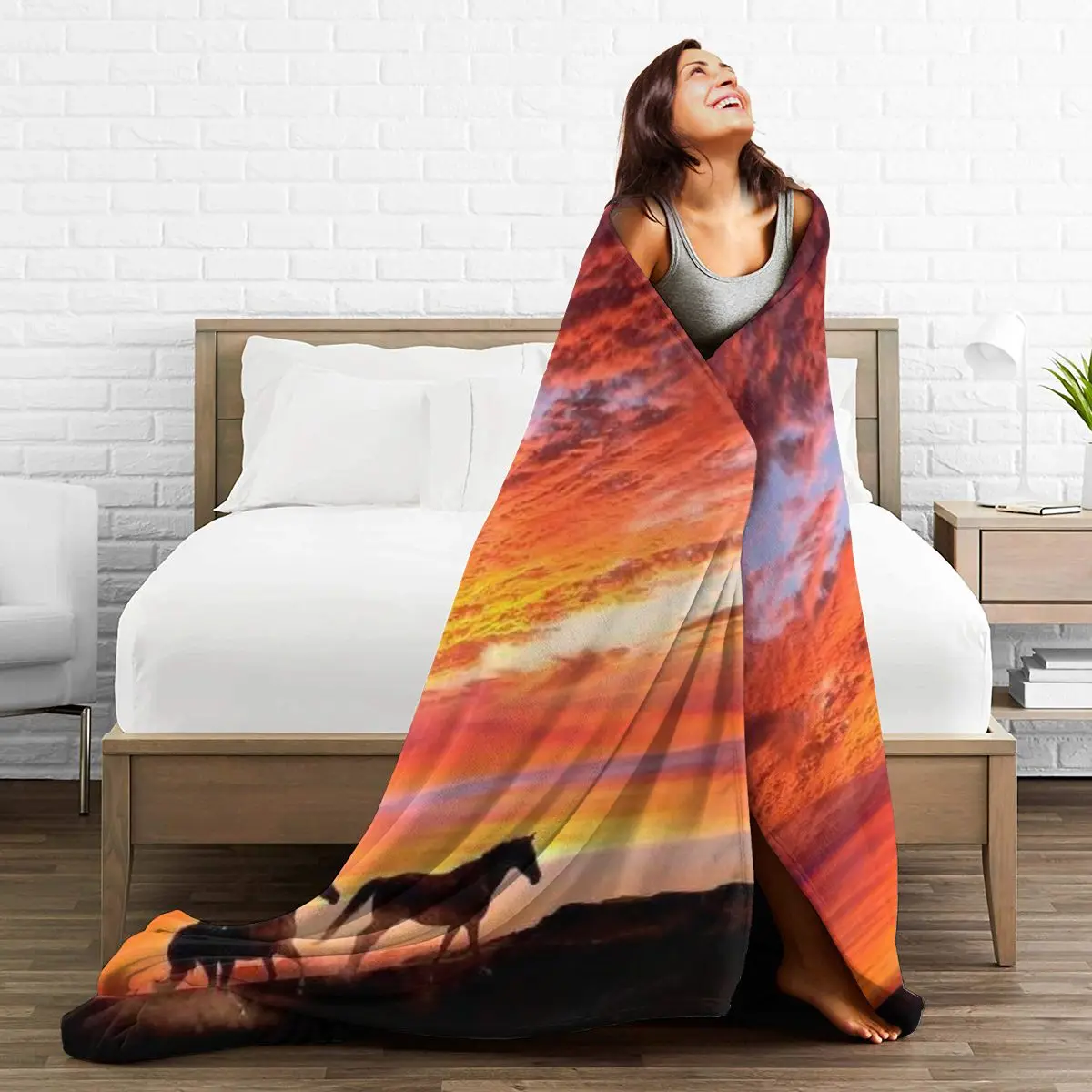 3D Printed anime blanket flannel Family Blanket Throw Blanket on Bed Sofa Bedding plaid throw blanket The horse
3D Printed anime blanket flannel Family Blanket Throw Blanket on Bed Sofa Bedding plaid throw blanket The horse