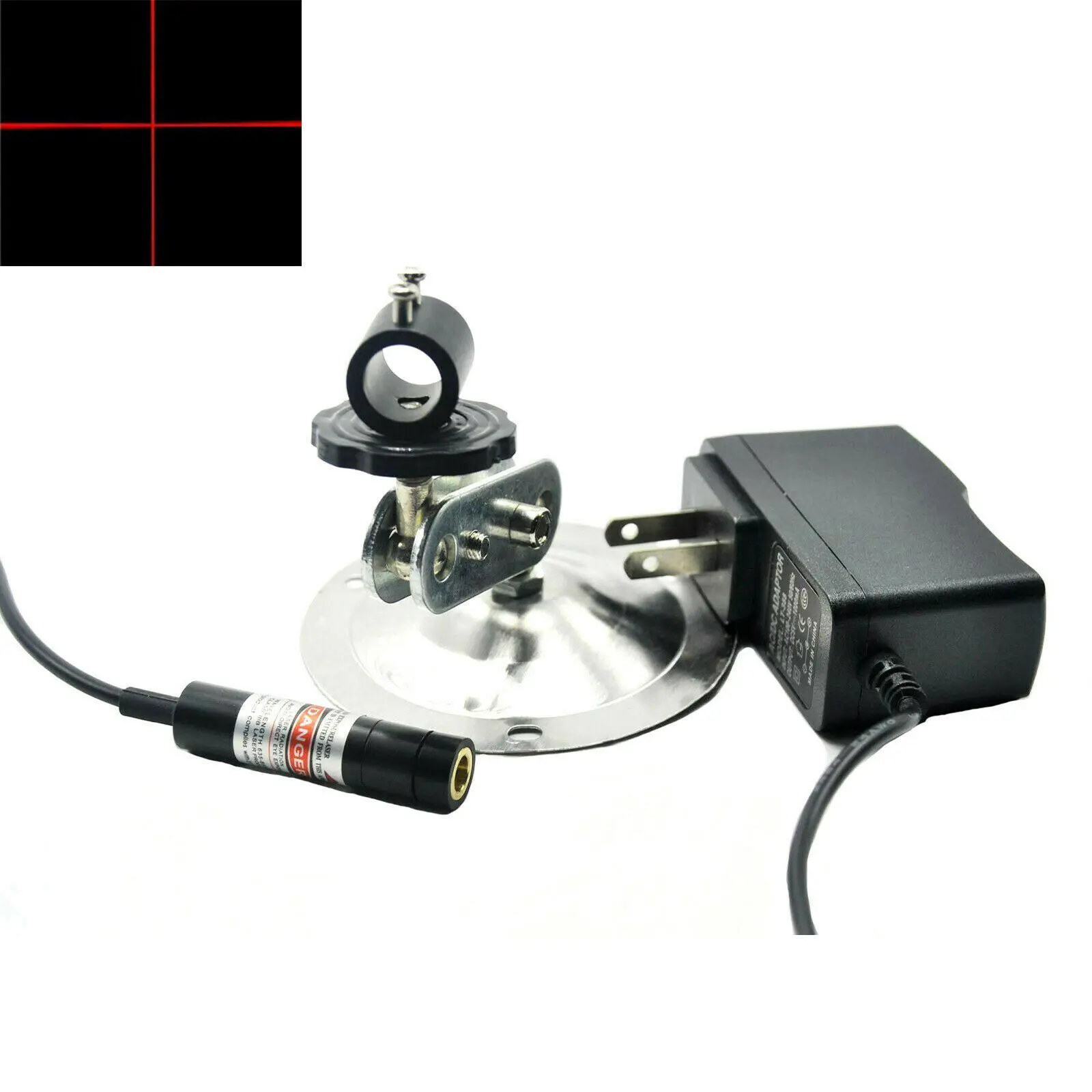 Focusable 650nm 10mW Cross 12x55mm Red Laser Module w/12mm Holder & 5V Adapter
Focusable 650nm 10mW Cross 12x55mm Red Laser Module w/12mm Holder & 5V Adapter