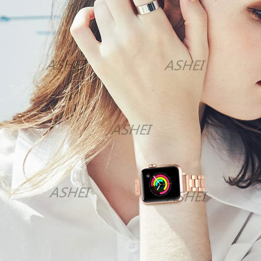 Women Metal Bracelet for Apple Watch SE 40mm 44mm Band Series 6/5/4/3/2/1 Slim Stainless Steel Wrist Strap for IWatch SE 6 Bands 
Women Metal Bracelet for Apple Watch SE 40mm 44mm Band Series 6/5/4/3/2/1 Slim Stainless Steel Wrist Strap for IWatch SE 6 Bands