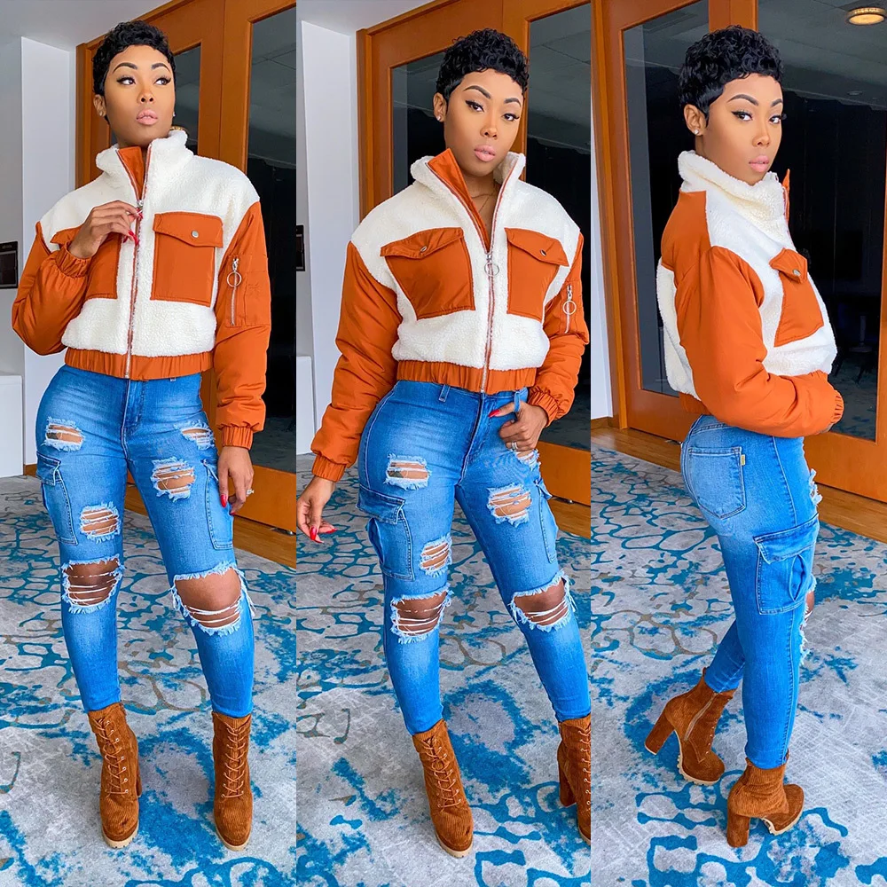 Casual Women Jacket Coat Sweatshirt Overcoat Warm Turn Down Collar Plush Fur Coat Color Patchwork Winter Clothes For Women
Casual Women Jacket Coat Sweatshirt Overcoat Warm Turn Down Collar Plush Fur Coat Color Patchwork Winter Clothes For Women