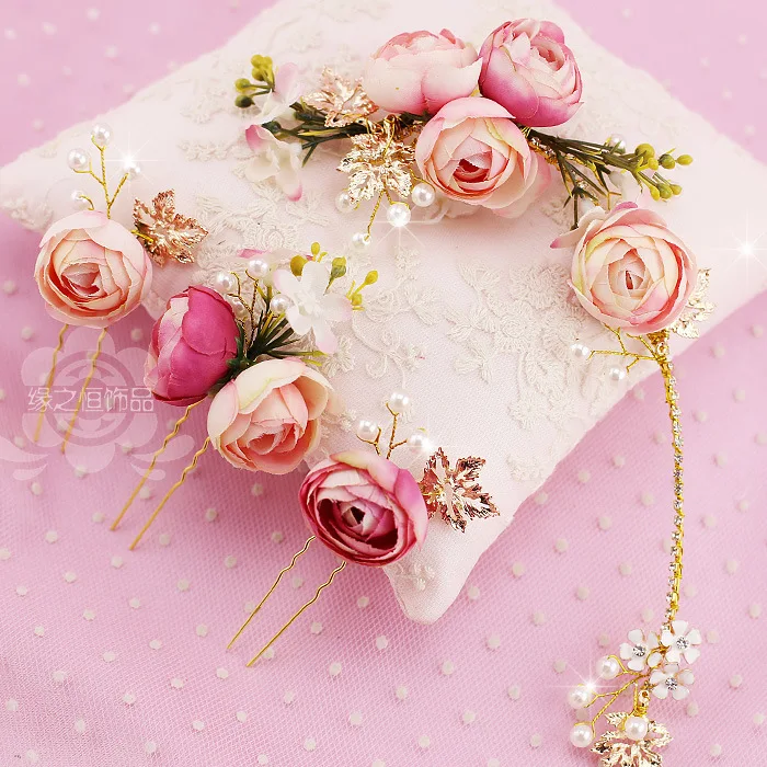 Korean Bridal Headband Sweet Flower Hair Pins Fairy Sen Hair Accessories Bridal Headdress Hairpin Wedding Hair Jewelry Sets
Korean Bridal Headband Sweet Flower Hair Pins Fairy Sen Hair Accessories Bridal Headdress Hairpin Wedding Hair Jewelry Sets