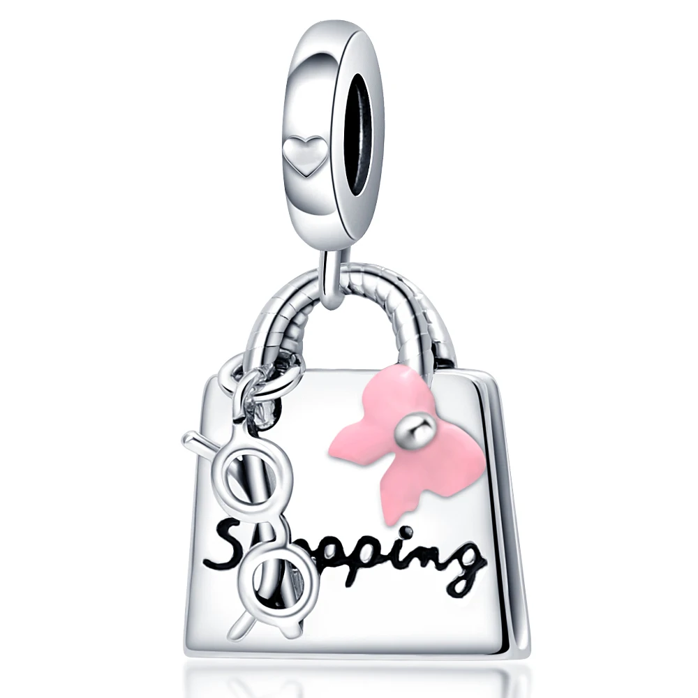 NEW 925 Sterling Silver Pink Bow-knot Handbag Charms Beads Fit Original Pandora Bracelet Bangle Making Fashion DIY Jewelry Gift
NEW 925 Sterling Silver Pink Bow-knot Handbag Charms Beads Fit Original Pandora Bracelet Bangle Making Fashion DIY Jewelry Gift