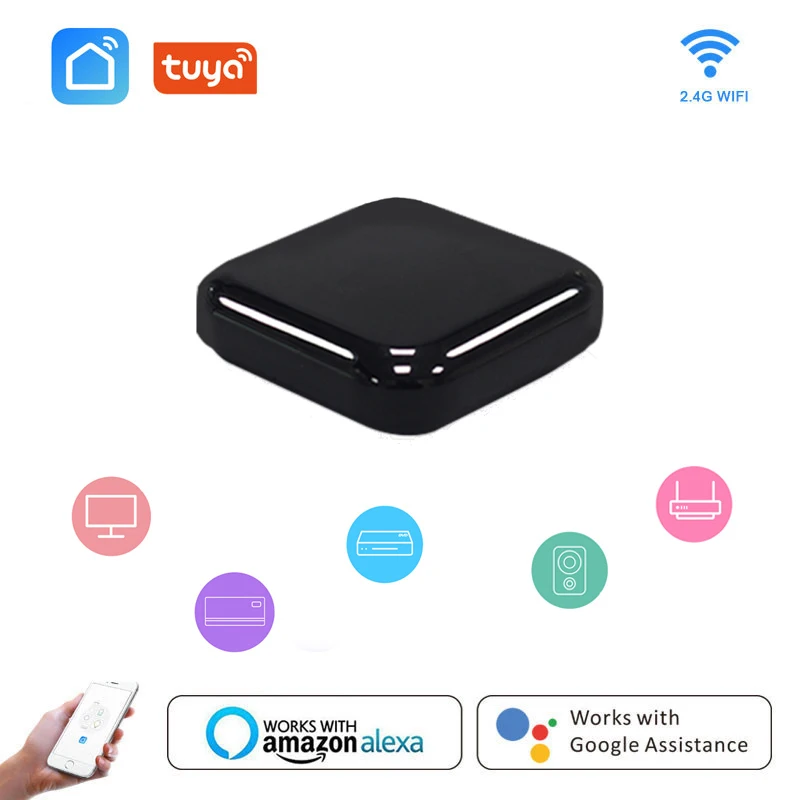 IR Remote Control Smart Wifi Universal Infrared Tuya For Smart Home Control For TV DVD AUD AC Works With Amz Alexa Google Home
IR Remote Control Smart Wifi Universal Infrared Tuya For Smart Home Control For TV DVD AUD AC Works With Amz Alexa Google Home