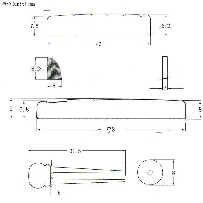 Portable 6-String Guitar Bridge Pins Saddle Nut Acoustic Cattle Tailpiece Plastic Guitar Accessories for Acoustic Guitar Quality
Portable 6-String Guitar Bridge Pins Saddle Nut Acoustic Cattle Tailpiece Plastic Guitar Accessories for Acoustic Guitar Quality