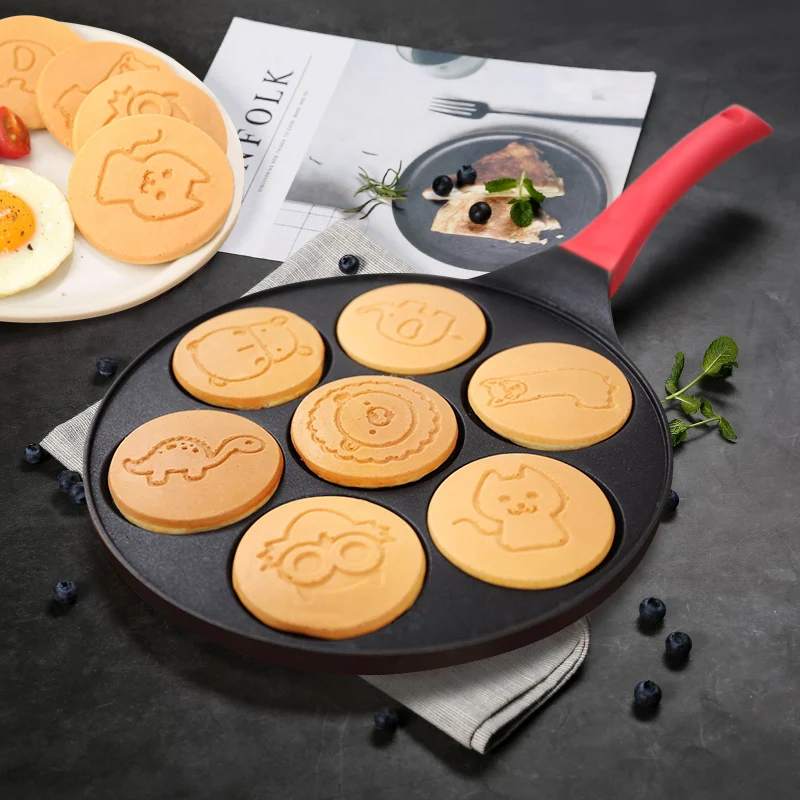 High Quality Seven Hole Frying Pan Kitchen Egg Steak Pancake Non Stick Holloware Cute Animal Children Breakfast Maker Pot
High Quality Seven Hole Frying Pan Kitchen Egg Steak Pancake Non Stick Holloware Cute Animal Children Breakfast Maker Pot