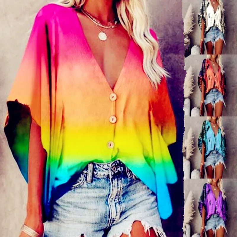 2021 Autumn Summer Women Blouses Vintage Tees Button V Neck Sexy Casual Befree Short Sleeve 5XL Big Large Tops Plus Sizes Shirts
2021 Autumn Summer Women Blouses Vintage Tees Button V Neck Sexy Casual Befree Short Sleeve 5XL Big Large Tops Plus Sizes Shirts