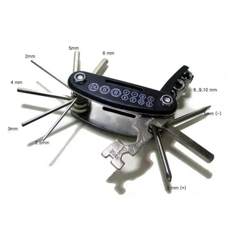15 in 1 Multi Bicycle Repair Tools Set Mountain Screwdriver Hex Spoke Wrench Tool Bicycle Wrench Combination Bike Equipment
15 in 1 Multi Bicycle Repair Tools Set Mountain Screwdriver Hex Spoke Wrench Tool Bicycle Wrench Combination Bike Equipment