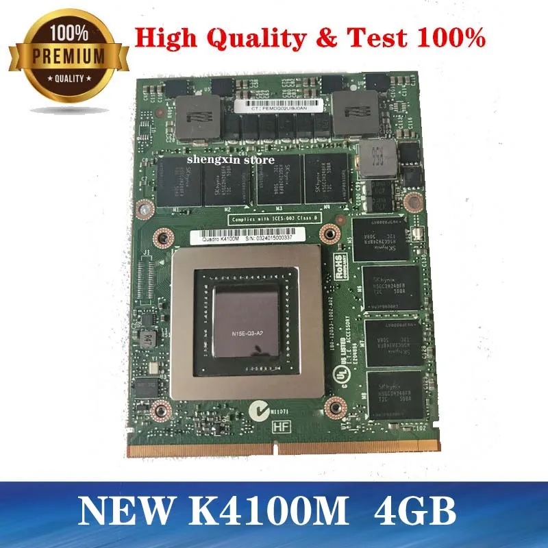 Оригинальная графическая карта K4100M K 4100M 4G VGA для DELL M6700 M6800 HP 8770W ZBOOK15 G1 G2 тест