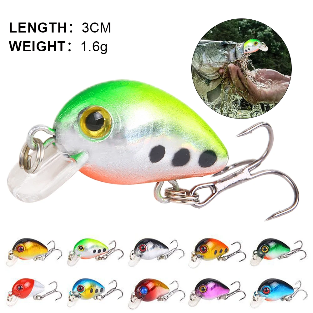 Mini Wobblers Bass Fishing Lures Artificial Micro Fish Hard Bait ABS Body 3D Fisheye Fishing Tackle Accessories
Mini Wobblers Bass Fishing Lures Artificial Micro Fish Hard Bait ABS Body 3D Fisheye Fishing Tackle Accessories