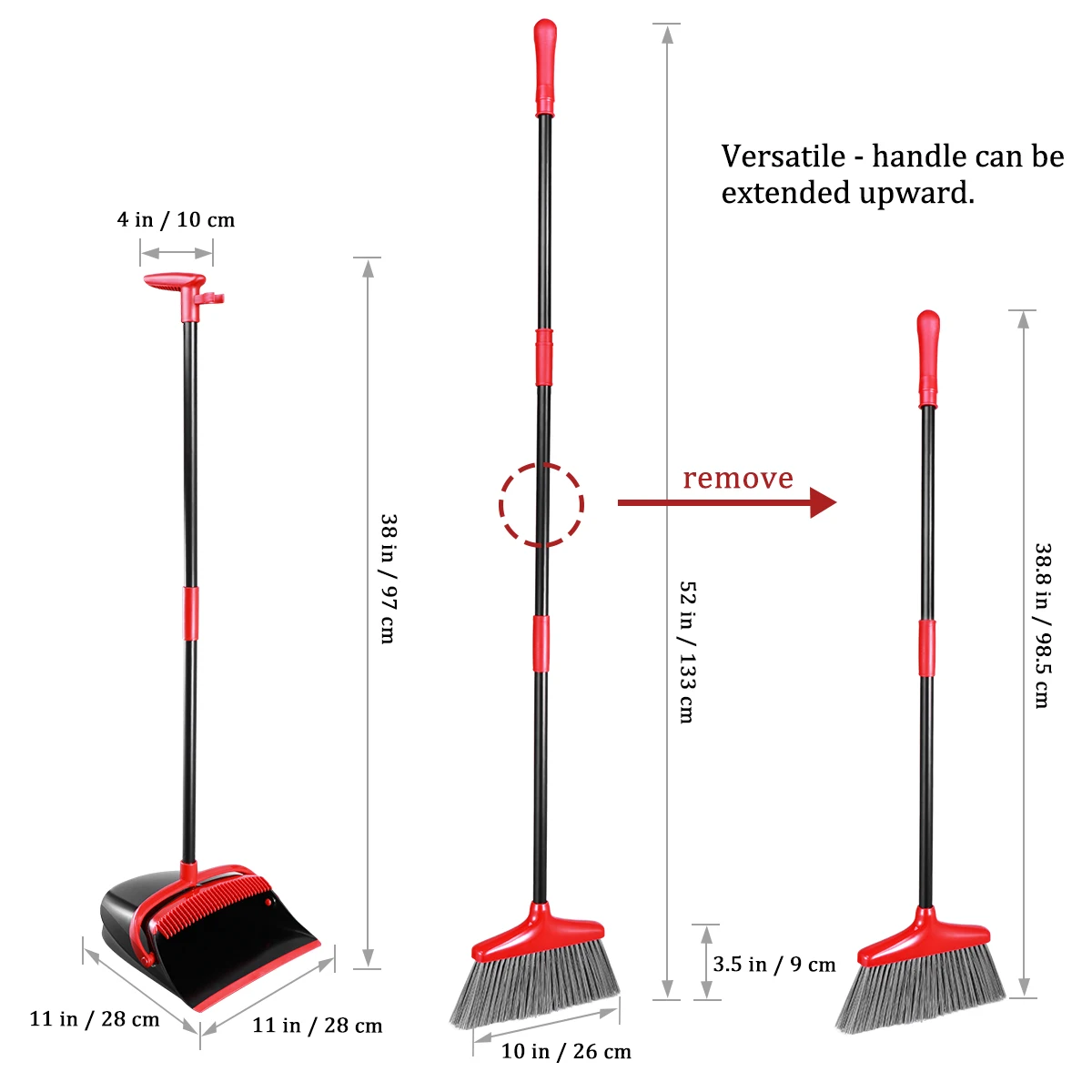 Broom and Dustpan Set Upright Standing Dust Pan With Extendable Broomstick Cleaning Brush Broom Dustpan Set for Home Wholesael
Broom and Dustpan Set Upright Standing Dust Pan With Extendable Broomstick Cleaning Brush Broom Dustpan Set for Home Wholesael