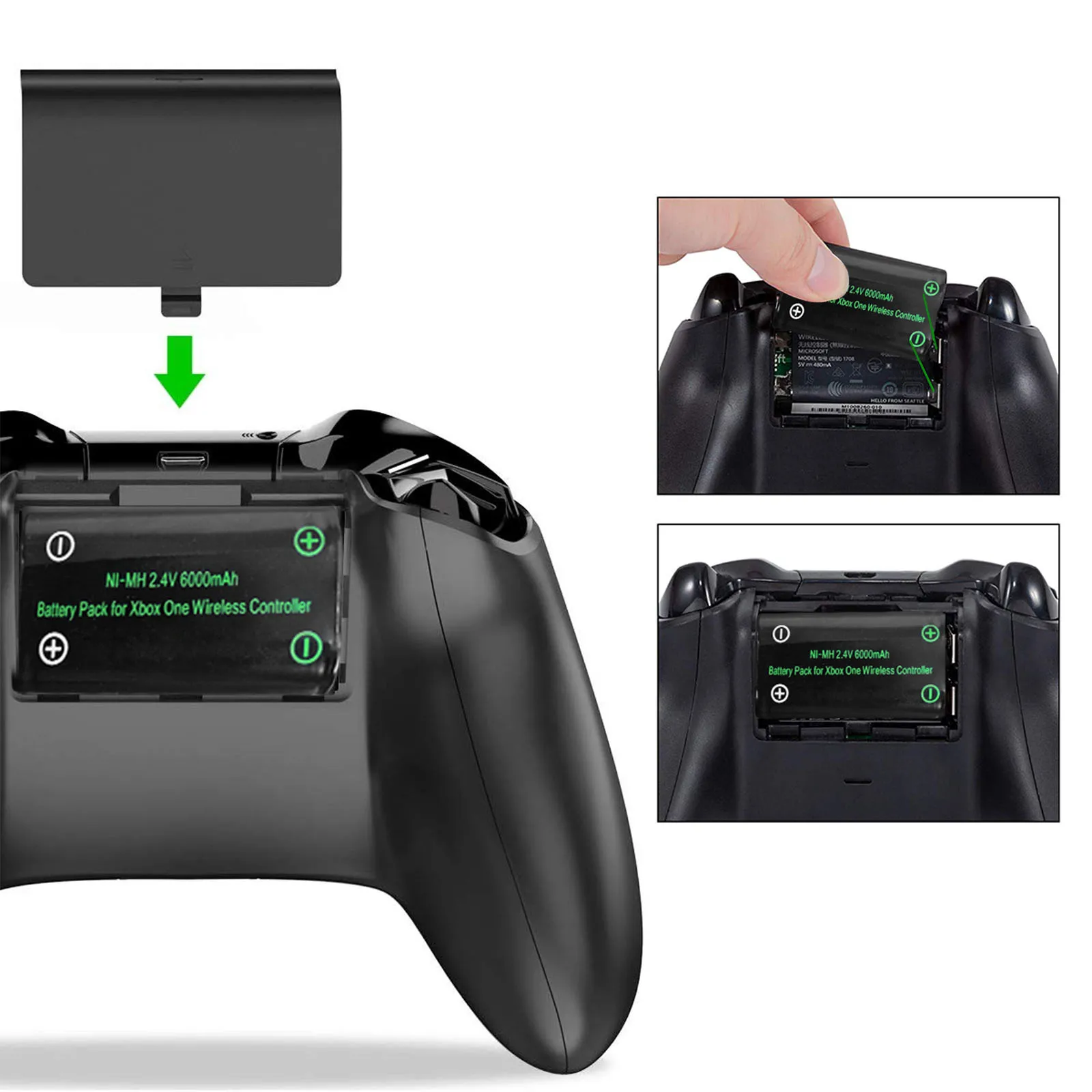 Для геймпада Xbox One перезаряжаемый аккумулятор беспроводной контроллер для /One S / X
