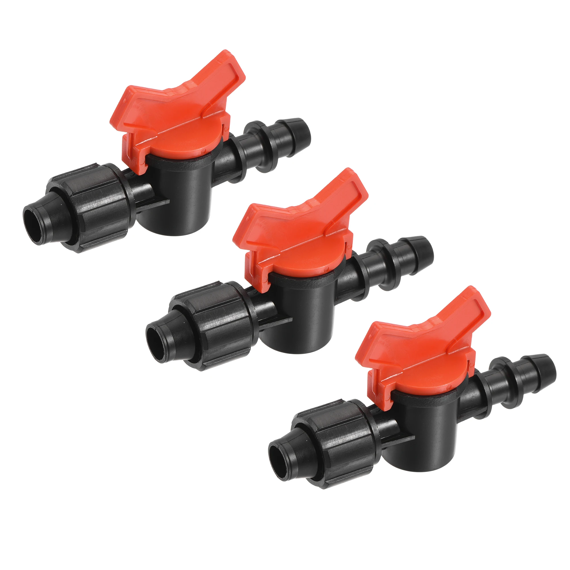 

Uxcell Ball Valve 16mm(with Lock) x 12mm Barb Connector Shut Off Switch Plastic for Irrigation Drip Tube 3 Pack
