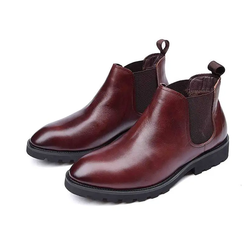 Round Toe Work Boot for Men Ankle Chelsea Boot Pull On Style Premium Genuine Leather Elastic Cord Outdoors Block Heel Easy Care
Round Toe Work Boot for Men Ankle Chelsea Boot Pull On Style Premium Genuine Leather Elastic Cord Outdoors Block Heel Easy Care