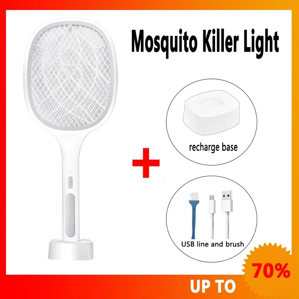 3 IN 1 10/6 LED Trap Mosquito Killer Lamp 3000V Electric Bug Zapper USB Rechargeable Summer Fly Swatter Trap Flies Insect
3 IN 1 10/6 LED Trap Mosquito Killer Lamp 3000V Electric Bug Zapper USB Rechargeable Summer Fly Swatter Trap Flies Insect