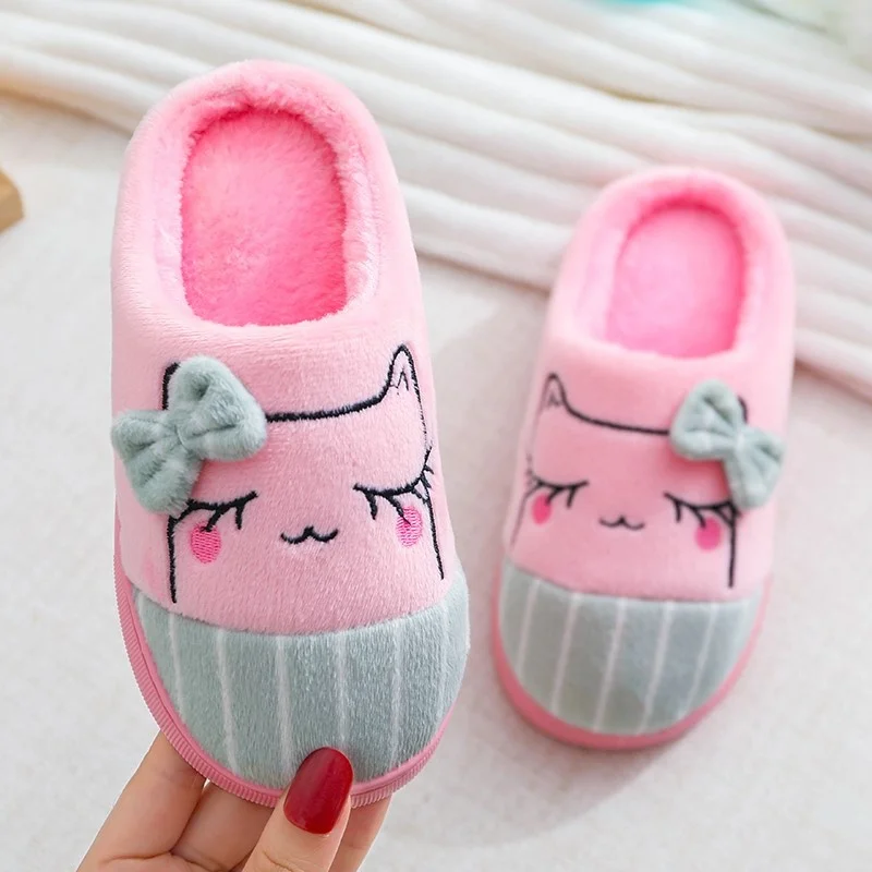 Bowknot Cat Children Cotton Slippers Autumn Winter Home Indoor Warm Kids Shoes Comfort Non-slip Fluffy Slippers Pink Girls Shoes
Bowknot Cat Children Cotton Slippers Autumn Winter Home Indoor Warm Kids Shoes Comfort Non-slip Fluffy Slippers Pink Girls Shoes