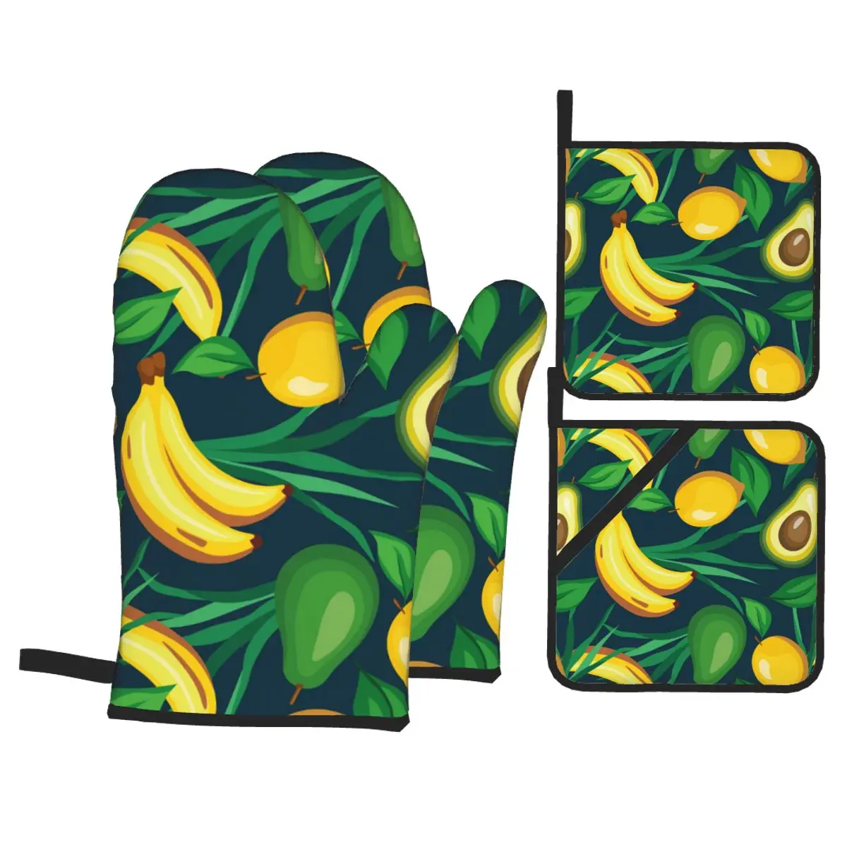 4pcs Kitchen Gloves Insulation Pad Cooking Microwave Gloves Cute Lemon And Banana Baking BBQ Oven Potholder Pad Oven Mitts
4pcs Kitchen Gloves Insulation Pad Cooking Microwave Gloves Cute Lemon And Banana Baking BBQ Oven Potholder Pad Oven Mitts