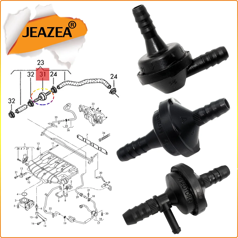 Клапан JEAZEA 058905291 5568437 07C133529A вакуумный выпускной клапан для VW Audi Buick Opel Chevrolet