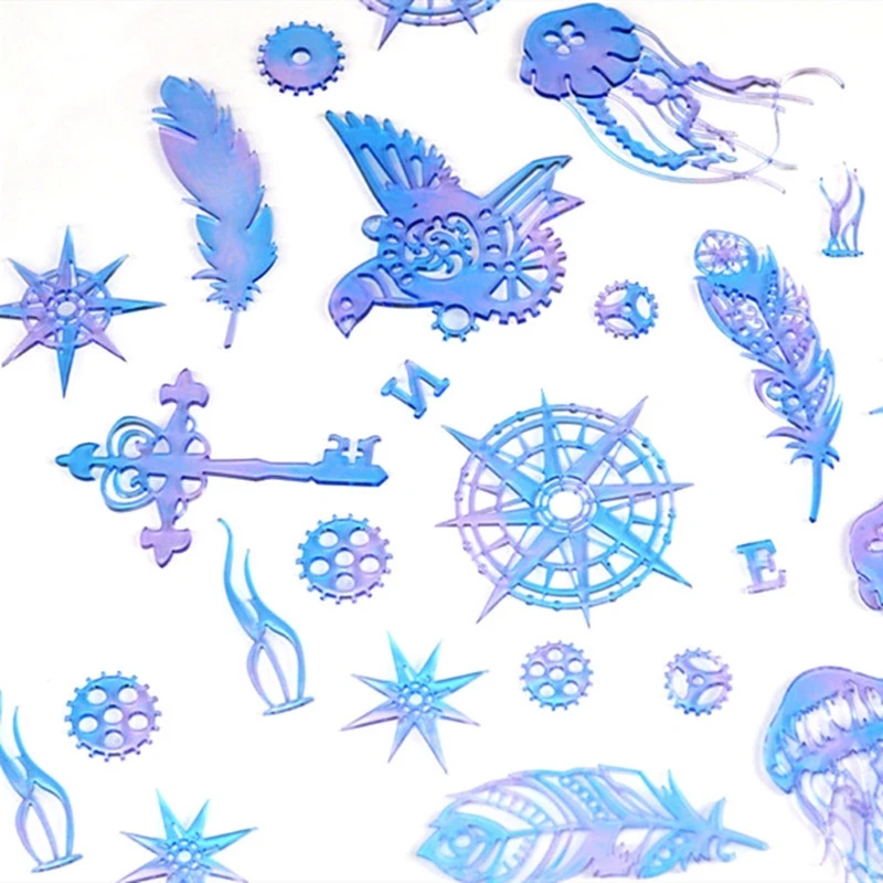 13MC 4Pcs Gear Bird Feather Jellyfish Compass Mold Thin Bookmark Fillings Resin Mold
13MC 4Pcs Gear Bird Feather Jellyfish Compass Mold Thin Bookmark Fillings Resin Mold