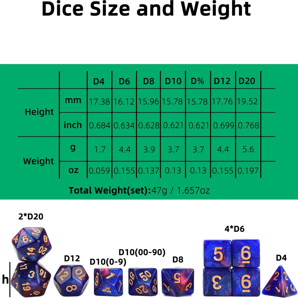11pc Galaxy Nebula Dice Set D4-D20 Glittery Red and Blue with Drawstring Bag Great for Tabletop Games DnD 5e
11pc Galaxy Nebula Dice Set D4-D20 Glittery Red and Blue with Drawstring Bag Great for Tabletop Games DnD 5e