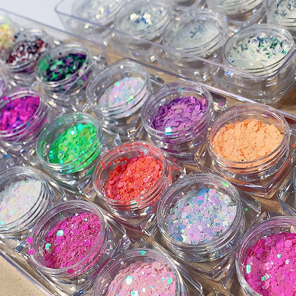 12 Grid Set Nail Art Glitter Round Sequin Mermaid Piece Multicolor Nail Sticker Nail Glitter Nail Art Decorations Accessories 
12 Grid Set Nail Art Glitter Round Sequin Mermaid Piece Multicolor Nail Sticker Nail Glitter Nail Art Decorations Accessories