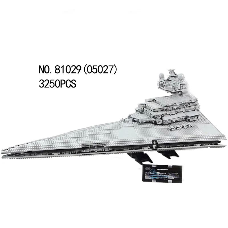 Star Series Wars 05027 81029 Imperial Star Destroyer Model Building Blocks Bricks Toys Set for Children Holiday Gifts 
Star Series Wars 05027 81029 Imperial Star Destroyer Model Building Blocks Bricks Toys Set for Children Holiday Gifts