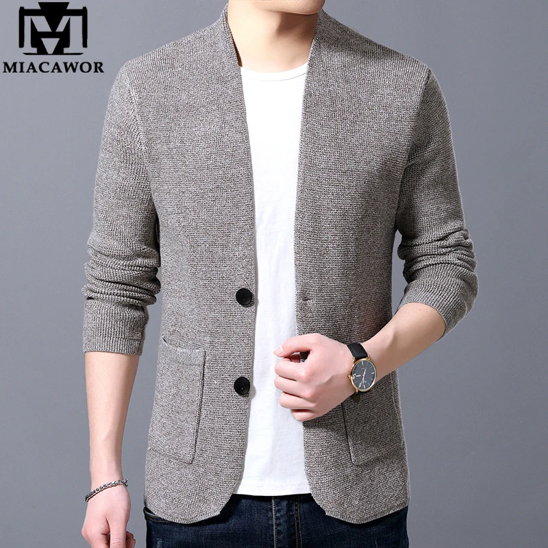 MIACAWOR Sweater Men High Quality Cardigan Men Autumn Knitted Cotton Wool Sweater Coats Fashion Slim Fit Pull Homme Y160
MIACAWOR Sweater Men High Quality Cardigan Men Autumn Knitted Cotton Wool Sweater Coats Fashion Slim Fit Pull Homme Y160