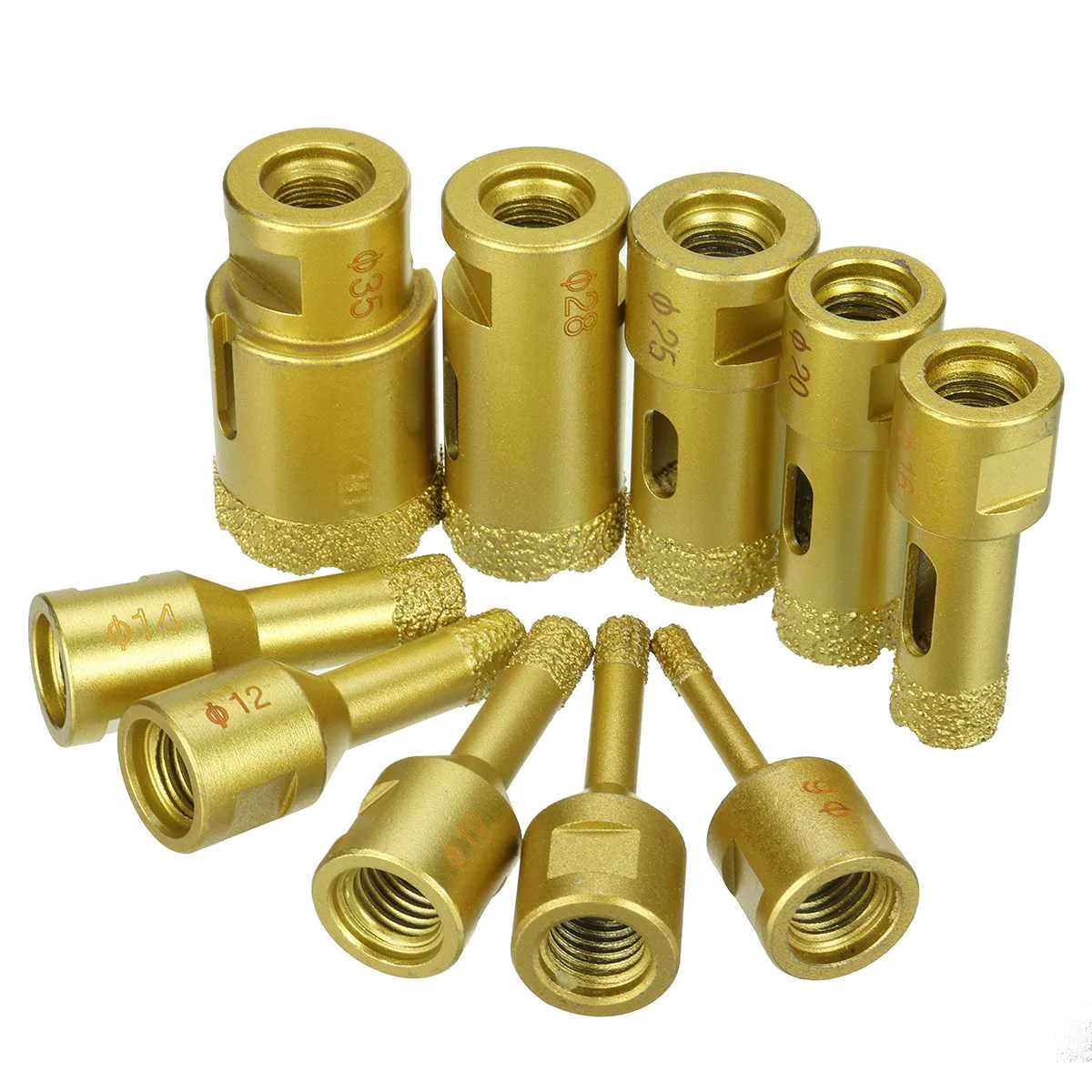 1PC M14 Thread Dry Vacuum Brazed Diamond Drilling Core Bit Ceramic Tile Hole Saw Granite Marble Drill Bits
1PC M14 Thread Dry Vacuum Brazed Diamond Drilling Core Bit Ceramic Tile Hole Saw Granite Marble Drill Bits