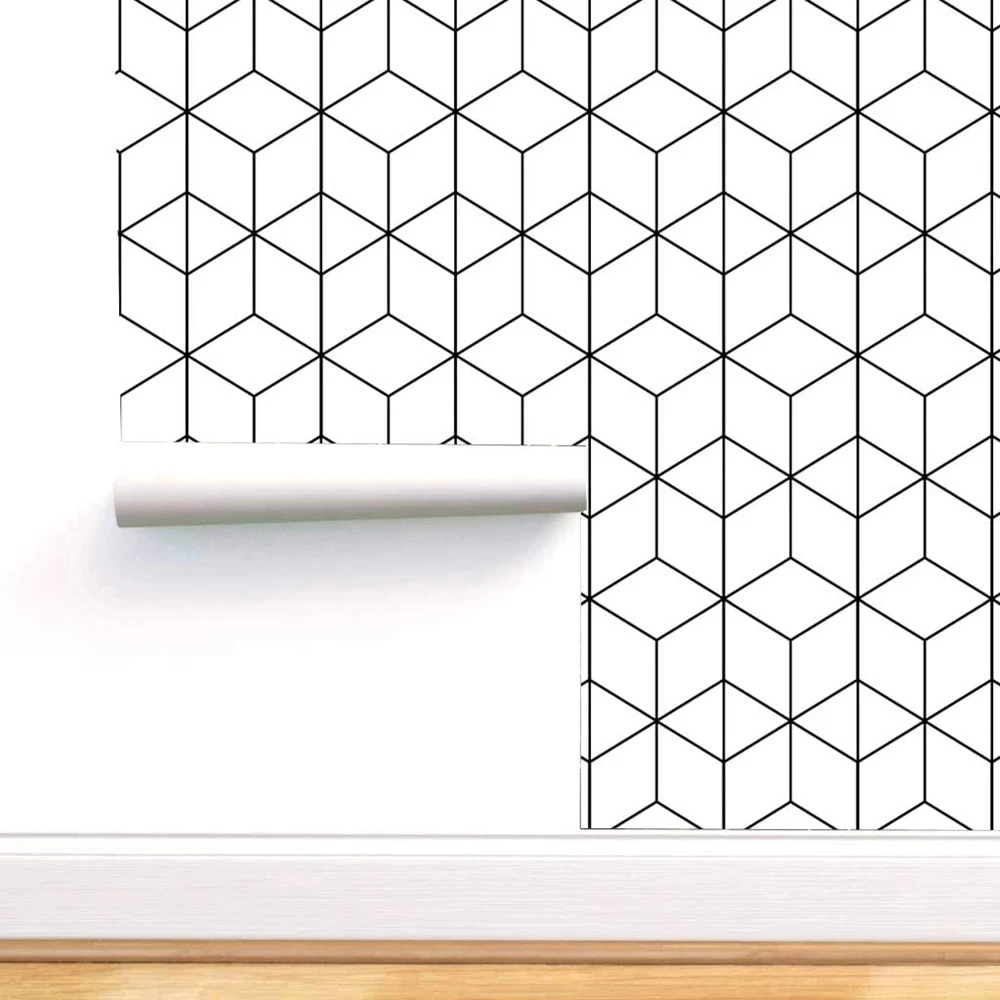 6M/White Black Hexagon Trellis Modern Stripe Self Adhesive Wallpaper For Bedroom Home Decor Geometry Peel And Stick Wallpapers
6M/White Black Hexagon Trellis Modern Stripe Self Adhesive Wallpaper For Bedroom Home Decor Geometry Peel And Stick Wallpapers