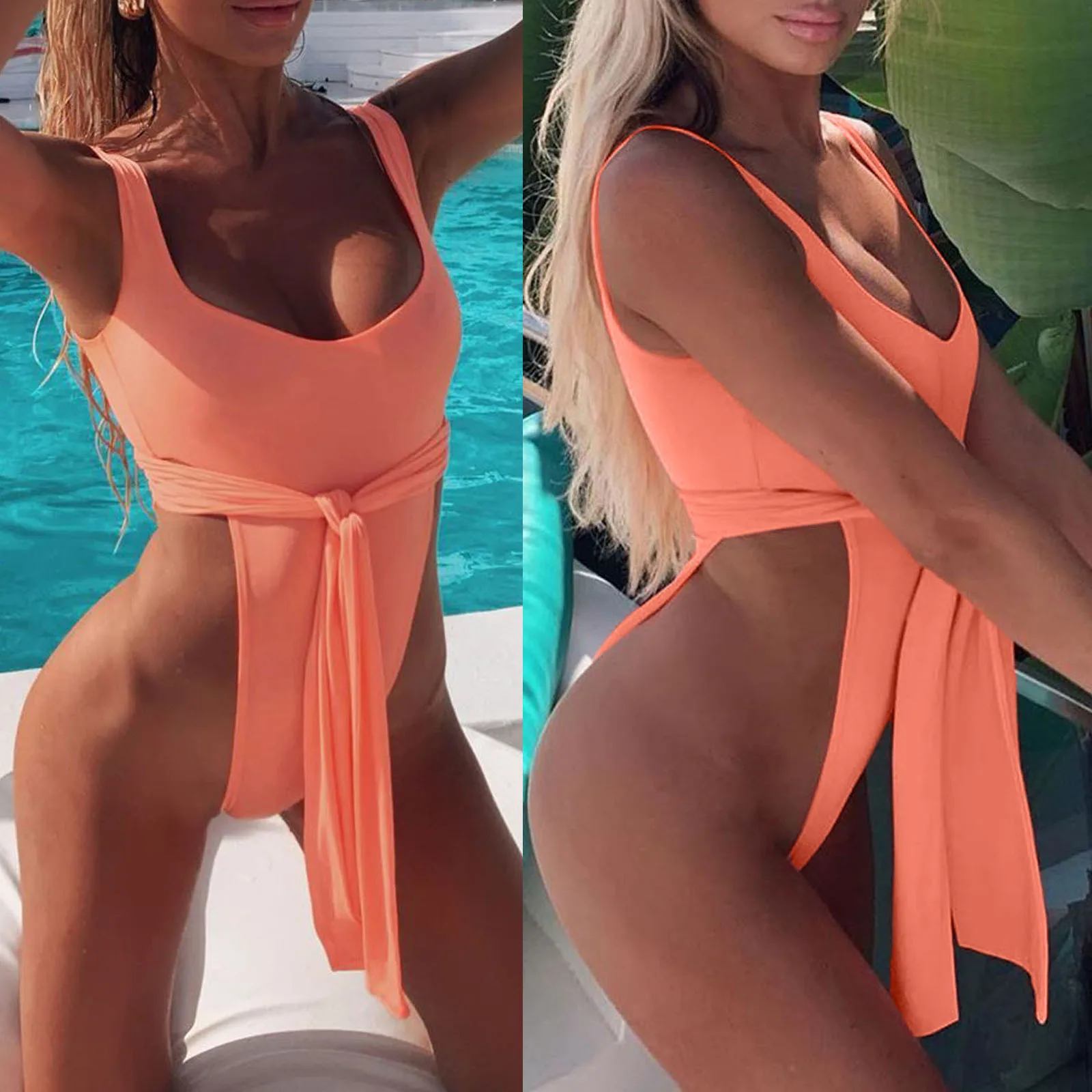 Women's Swimsuit Sexy Swimwear High Waist Bikini Solid Comfortable Push Up Bathing Suit Bandage Monokini Mujer Swim Suit Biquini
Women's Swimsuit Sexy Swimwear High Waist Bikini Solid Comfortable Push Up Bathing Suit Bandage Monokini Mujer Swim Suit Biquini