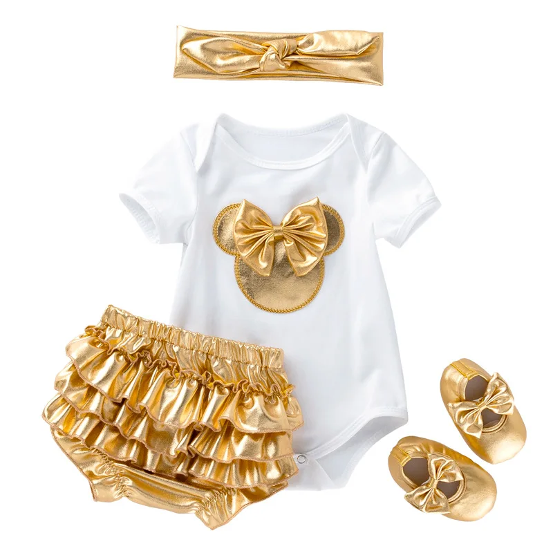 Fashion Gold Bow Newborn Rompers Infant Baby Girl Clothing Princess Bodysuit Summer Jumpsuit Lace Short Sleeve Outfits Clothes
Fashion Gold Bow Newborn Rompers Infant Baby Girl Clothing Princess Bodysuit Summer Jumpsuit Lace Short Sleeve Outfits Clothes