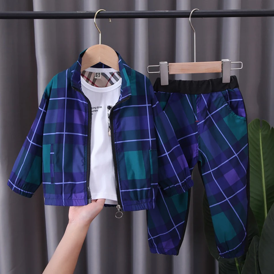 Spring Boys Casual Clothes Suit Long Sleeve Plaid Pattern Tops + Pants 9M-4T Children Home Costumes
Spring Boys Casual Clothes Suit Long Sleeve Plaid Pattern Tops + Pants 9M-4T Children Home Costumes