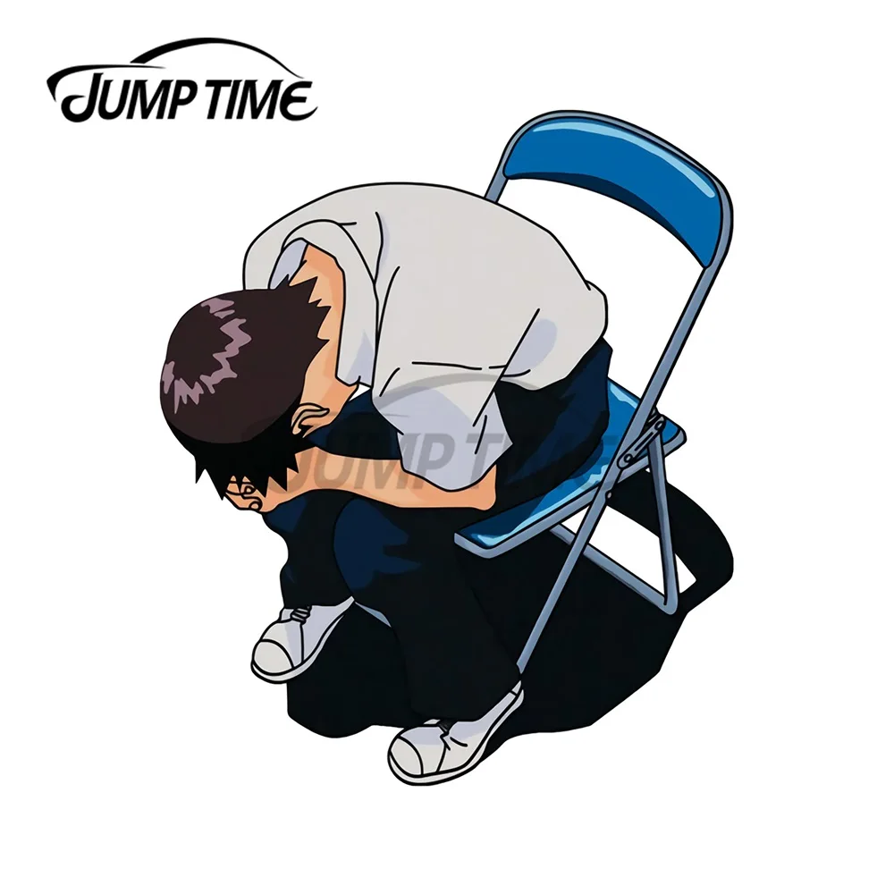 

JumpTime 13 x 8.8cm Shinji Ikari Camper Decal Trunk Anime Car Stickers Silhouette Motorcycle Personality Decoration Car Styling