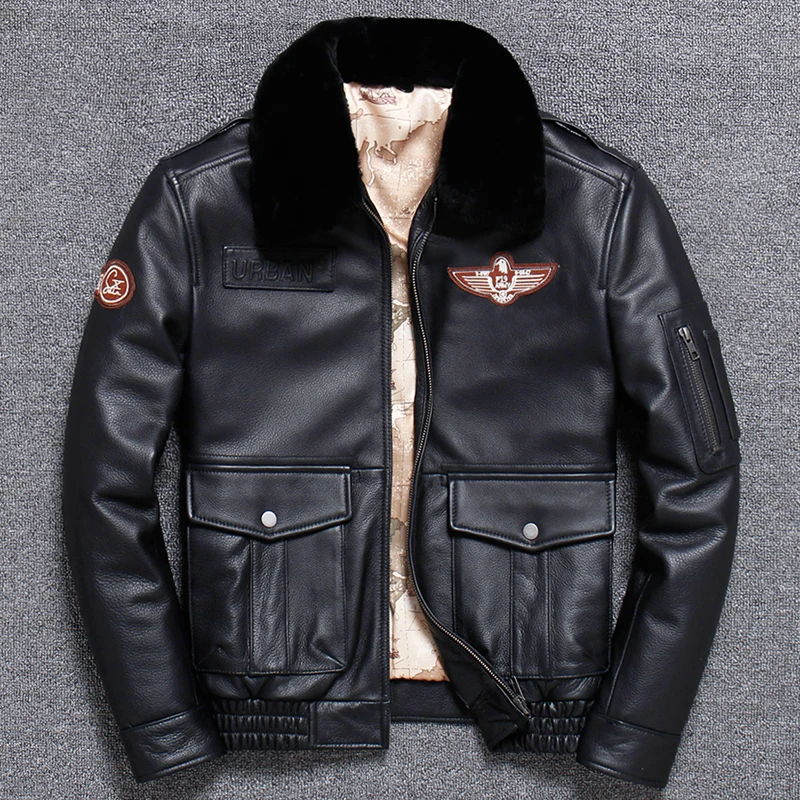 The Second World War Air Force Pilot Serve Jacket Man Head Layer Thickness Cowhide Genuine Leather Clothing Hair
The Second World War Air Force Pilot Serve Jacket Man Head Layer Thickness Cowhide Genuine Leather Clothing Hair
