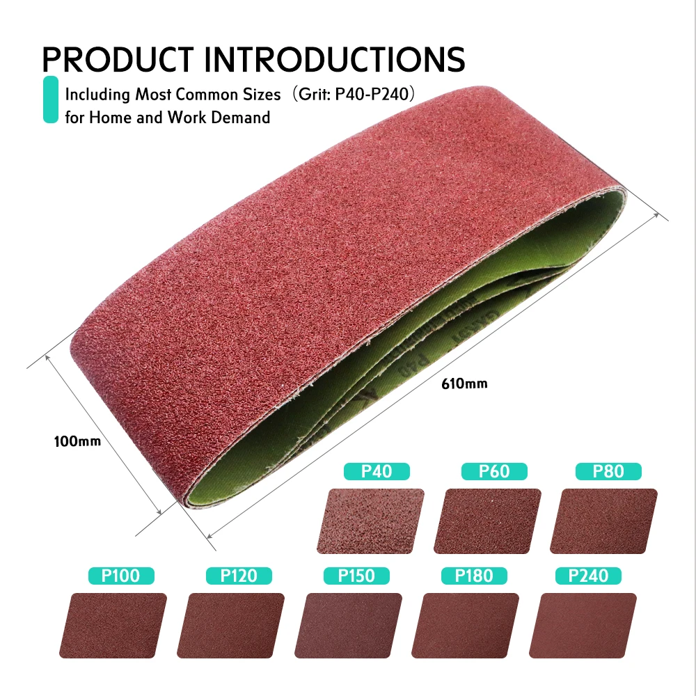 4 In. X 24 In. 120 Grit Sanding Belt 3 Pk.Grinder Aluminum Oxide For Metal Rust Removal Polishing Wheel Width 115mm x Length 50m
4 In. X 24 In. 120 Grit Sanding Belt 3 Pk.Grinder Aluminum Oxide For Metal Rust Removal Polishing Wheel Width 115mm x Length 50m