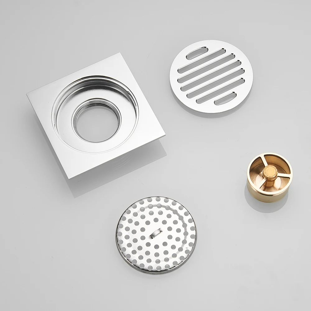 Drains 10*10cm Solid Brass Chrome Silver Shower Drain Bathroom Square Cover Anti-odor Hair Strainer Balcony Floor Drain WF-8109L
Drains 10*10cm Solid Brass Chrome Silver Shower Drain Bathroom Square Cover Anti-odor Hair Strainer Balcony Floor Drain WF-8109L