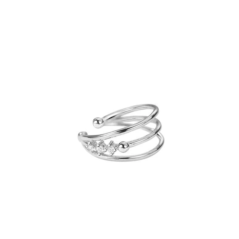 LISM 3pcs/set Silver Color Ear Cuff For Women Without Piercing Earrings Set Earcuff Real Fashion Jewelry Clips | Украшения и