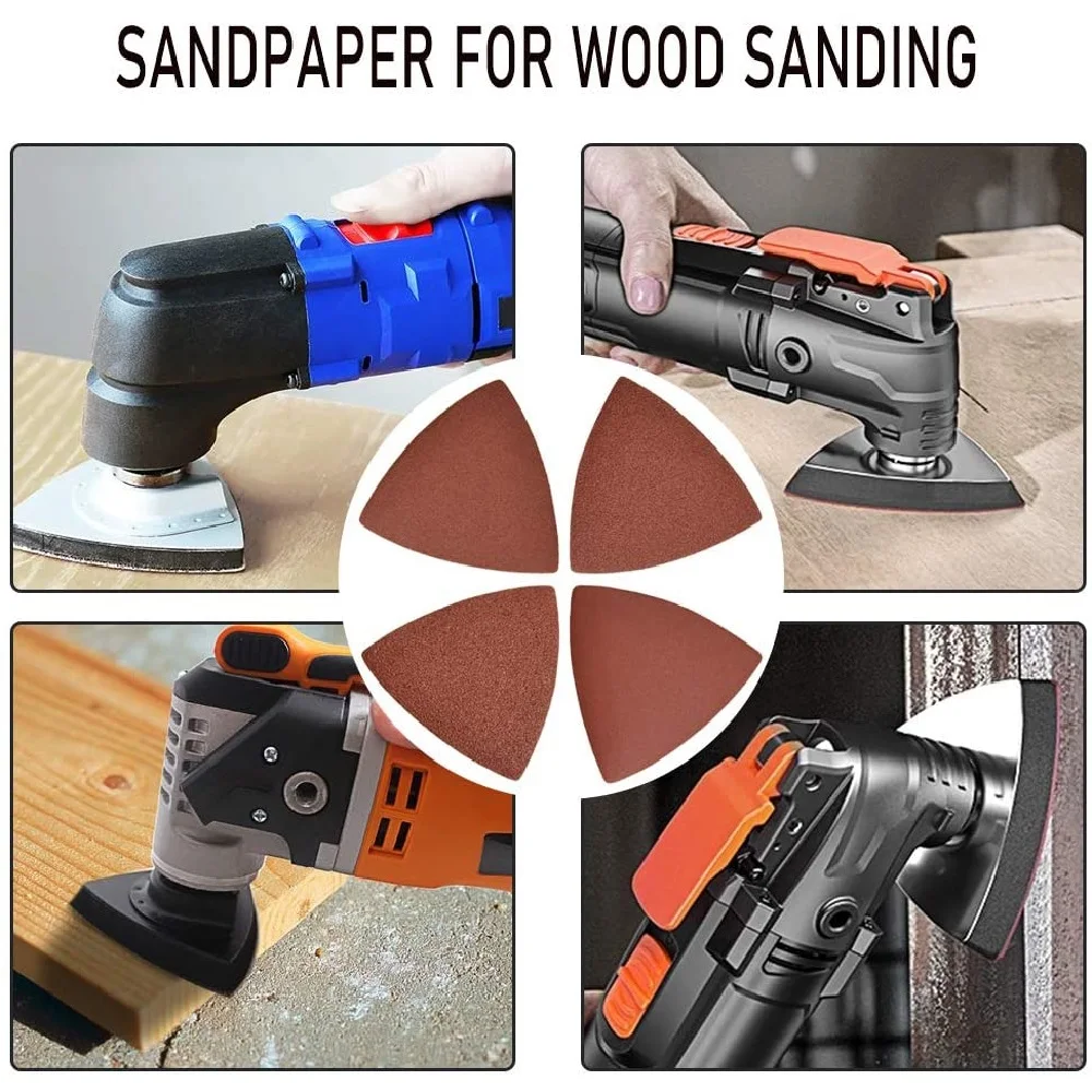 102 Pcs Oscillating Tool Finger Triangle Sanding Pad Kit Closed Hole for Power Tool Abrasive Sandpaper Hook & Loop
102 Pcs Oscillating Tool Finger Triangle Sanding Pad Kit Closed Hole for Power Tool Abrasive Sandpaper Hook & Loop