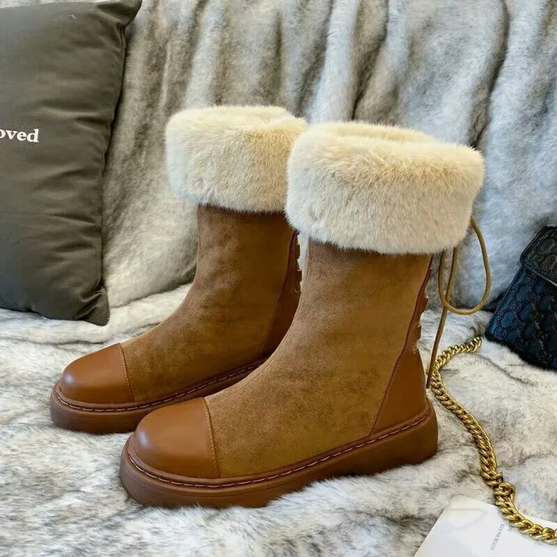LEOSOXS Women Snow Boots Winter Thick Fur Warm Shoes Ladies Sneakers Platform Flat Ankle Boots Female High-Top Winter Boots 2020
LEOSOXS Women Snow Boots Winter Thick Fur Warm Shoes Ladies Sneakers Platform Flat Ankle Boots Female High-Top Winter Boots 2020