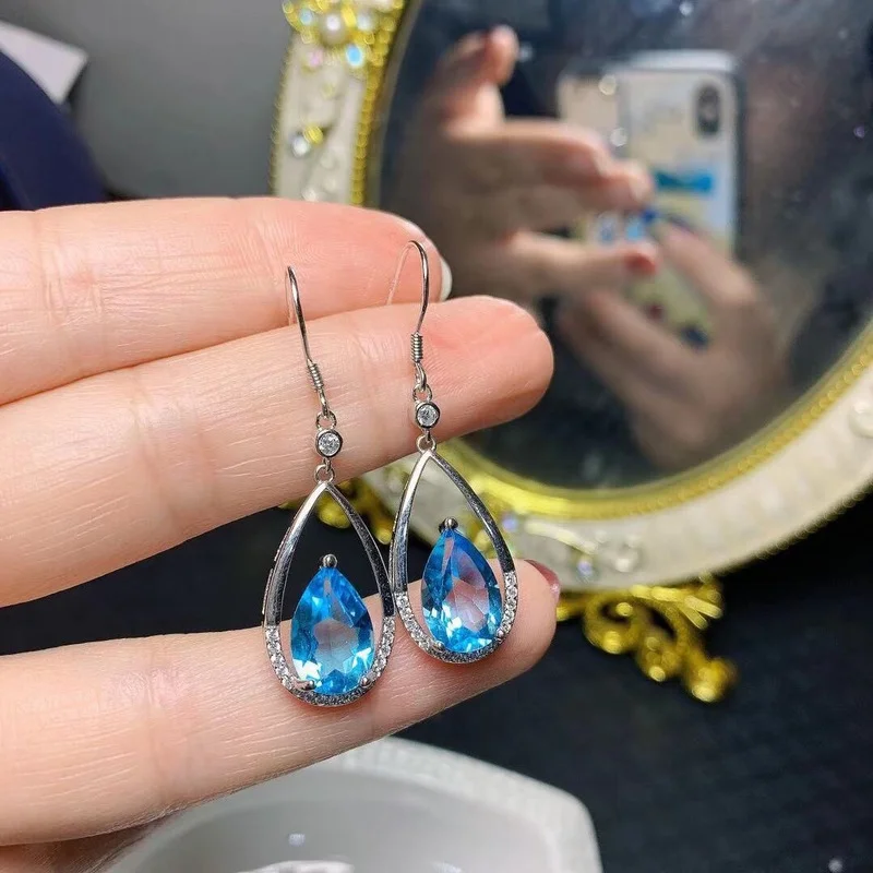 Hotsale Silver Topaz Stud Earrings for Daily Wear 8mm*12mm VVS Grade Natural Topaz Earrings 925 Silver Topaz Jewelry
Hotsale Silver Topaz Stud Earrings for Daily Wear 8mm*12mm VVS Grade Natural Topaz Earrings 925 Silver Topaz Jewelry