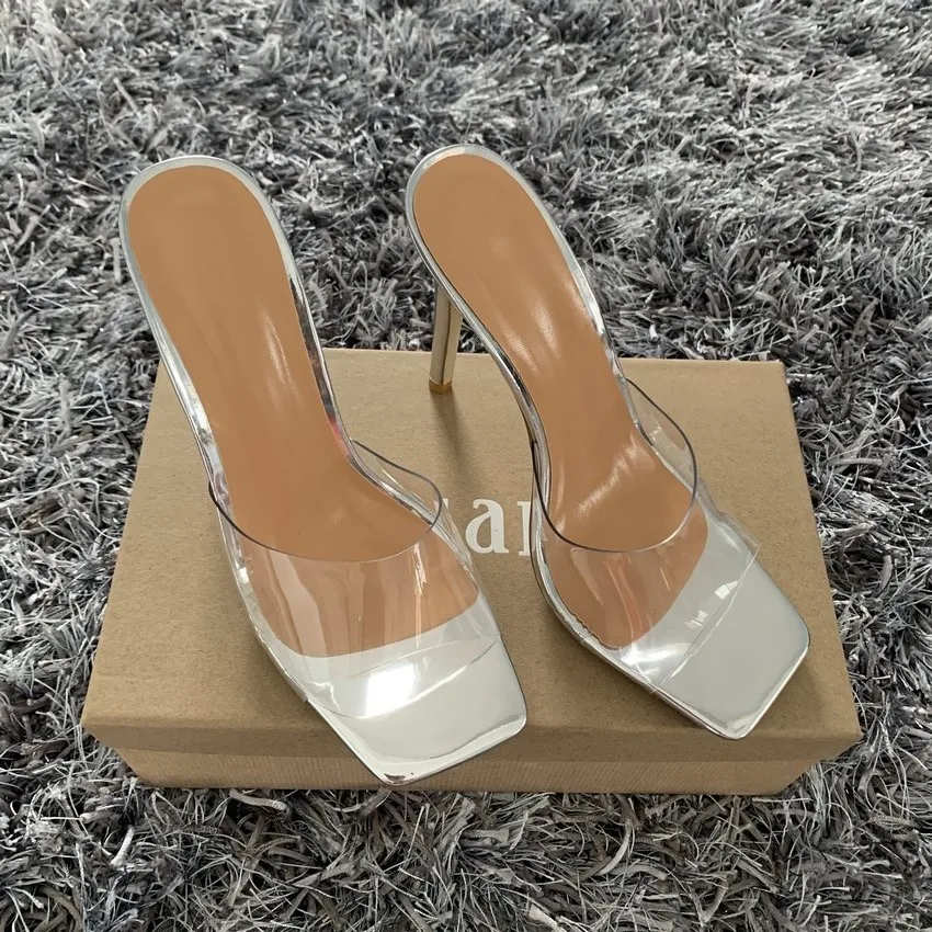 Summer Pumps Sexy PVC Slippers Sandals Shoes Women Thin High Heels Open Toe Sandal Lady Pump Shoes Mules Size 35-42
Summer Pumps Sexy PVC Slippers Sandals Shoes Women Thin High Heels Open Toe Sandal Lady Pump Shoes Mules Size 35-42