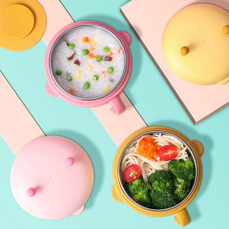 Cute Baby's tableware set stainless steel bowl cup spoon fork anti falling anti scalding heat preservation supplementary food
Cute Baby's tableware set stainless steel bowl cup spoon fork anti falling anti scalding heat preservation supplementary food