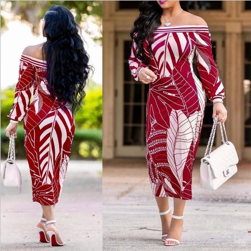 Mandylandy Dress Summer Fashion Lantern Sleeve Slash Neck Off Shoulder Dress Women's Casual Printed Slim High Waist Dress
Mandylandy Dress Summer Fashion Lantern Sleeve Slash Neck Off Shoulder Dress Women's Casual Printed Slim High Waist Dress