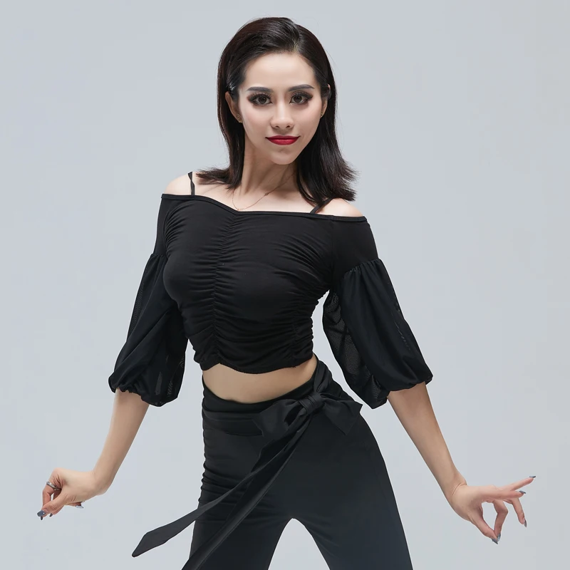 Sexy Off-Shoulder Latin Dance Tops Puff Sleeve Ballroom Practice Wear Tango Performance Costume Competition Stage Clothes YS1358
Sexy Off-Shoulder Latin Dance Tops Puff Sleeve Ballroom Practice Wear Tango Performance Costume Competition Stage Clothes YS1358