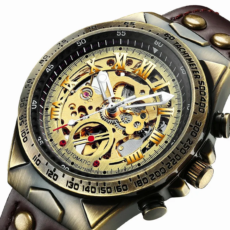 High Quality Retro Automatic Men Watch Bronze Steel Luxury Waterproof Mechanical Wristwatch Casual Fashion Watch Gifts For Male
High Quality Retro Automatic Men Watch Bronze Steel Luxury Waterproof Mechanical Wristwatch Casual Fashion Watch Gifts For Male