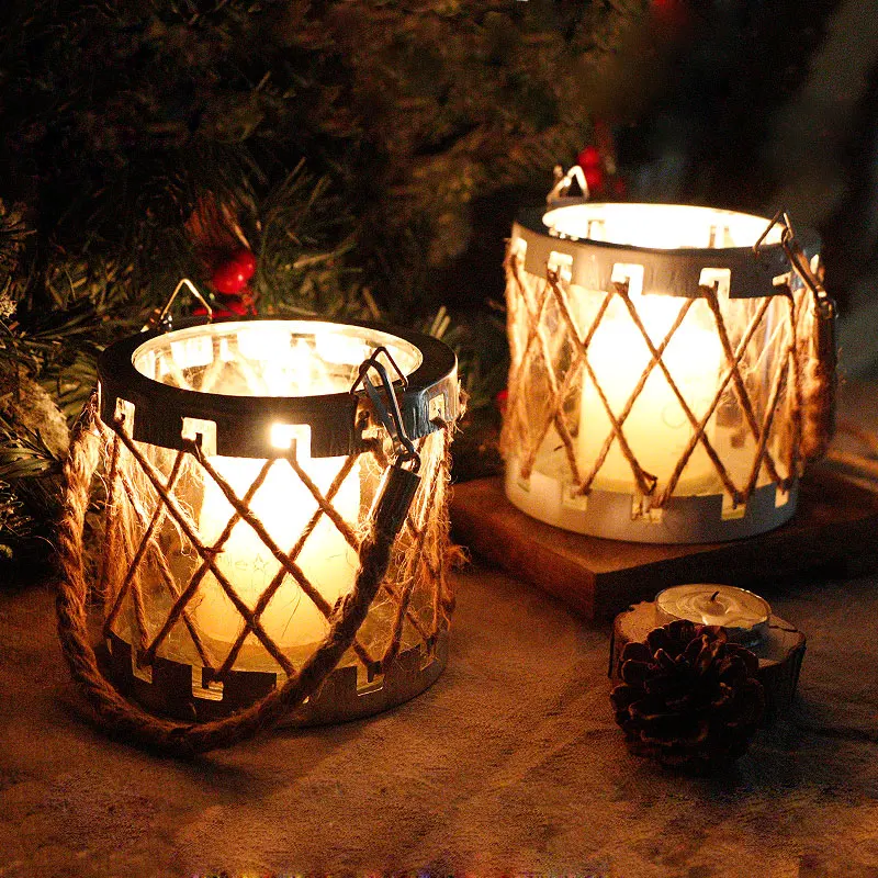 Vintage Aesthetic Candle Holders Modern Metal Creative Rustic Candle Holder Hemp Rope Weave Mum Tutucu Outdoor Decor
Vintage Aesthetic Candle Holders Modern Metal Creative Rustic Candle Holder Hemp Rope Weave Mum Tutucu Outdoor Decor