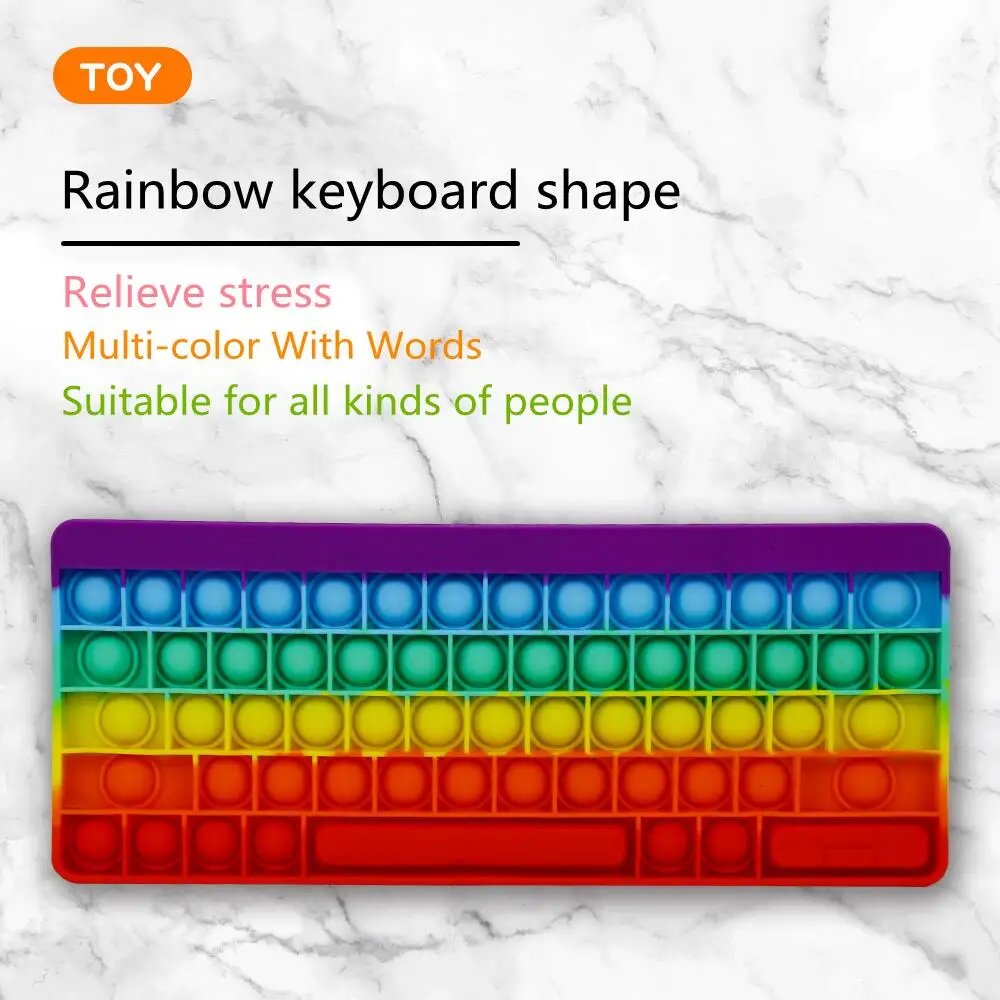Rainbow Bubbles Keyboard Fidget Toys Multicolor With Words Antistress Stress Relief For Children Adults Christmas Halloween Gift
Rainbow Bubbles Keyboard Fidget Toys Multicolor With Words Antistress Stress Relief For Children Adults Christmas Halloween Gift