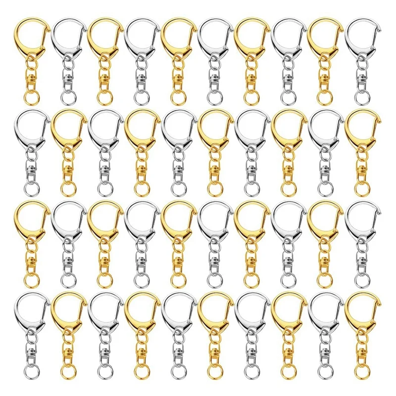 100 Piece D Hook Keychain Hardware with Jump Rings, Metal Split Key Ring Clips with Chain for Craft Charm Making DIY
100 Piece D Hook Keychain Hardware with Jump Rings, Metal Split Key Ring Clips with Chain for Craft Charm Making DIY