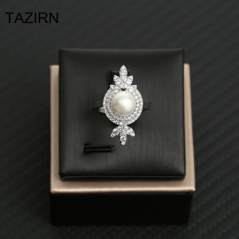 Elegant Pearl Bridal Jewelry Sets For Wedding Party Cubic Zirconia Crystal Necklace Bracelet Earrings Rings Full Jewelry Sets
Elegant Pearl Bridal Jewelry Sets For Wedding Party Cubic Zirconia Crystal Necklace Bracelet Earrings Rings Full Jewelry Sets