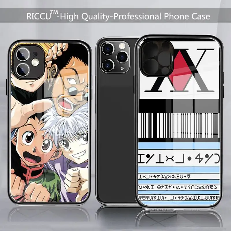 Чехол для телефона с японским аниме охотником закаленное стекло iPhone 11 12 13 Pro XR XS MAX